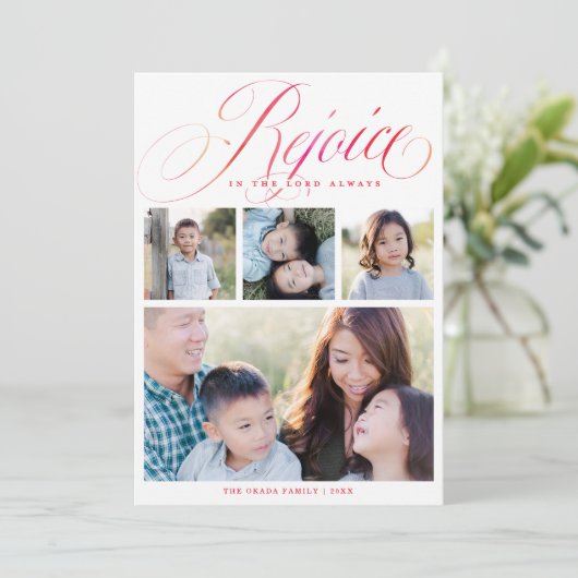 主を喜ぶのは常に宗教的である |クリスマス シーズンカード (スタンド正面)