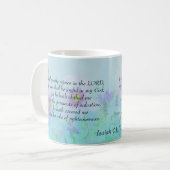 主を喜ぶ:イザヤ書第61章10節 コーヒーマグカップ (正面左)