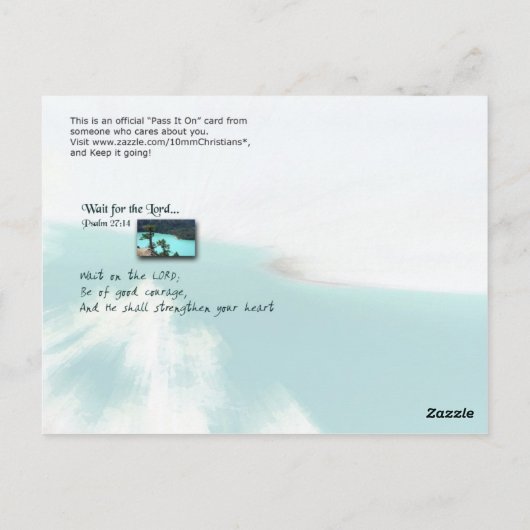 主を待つ ポストカード (裏面)