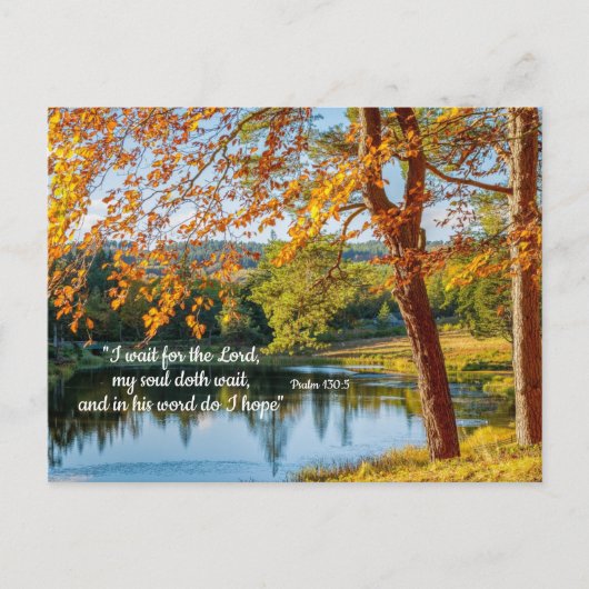 主を待つ、彼の言葉のカードに希望 ポストカード (正面)