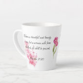 主を恐れる女 カフェラテマグ (左アングル)