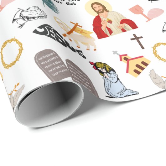 主を愛せよ、神を愛祈し、信仰感動的 ラッピングペーパー (ロールコーナー)