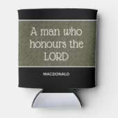 主を敬う父の日パーソナライズされた男 缶クーラー (正面)