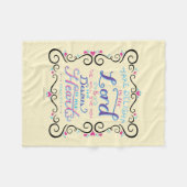 主を楽しんで下さい フリースブランケット (正面(横))