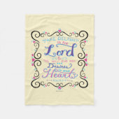 主を楽しんで下さい フリースブランケット (正面)