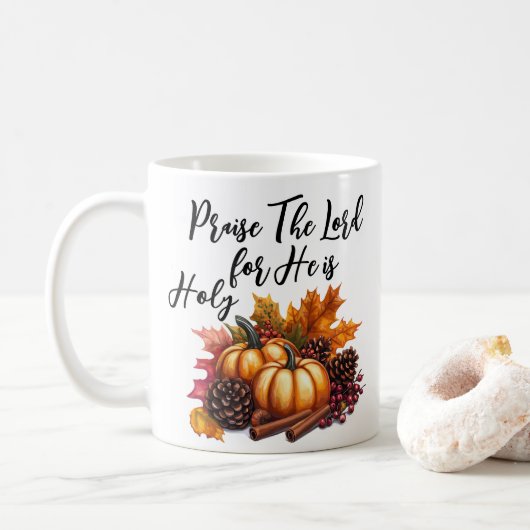 主を褒める コーヒーマグカップ (ドーナツ)