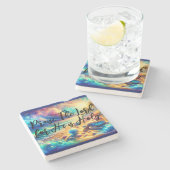 主を褒める ストーンコースター (横)