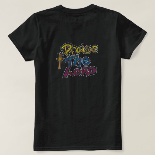 主を賛美するクリスチャンTシャツ Tシャツ (デザイン裏面)