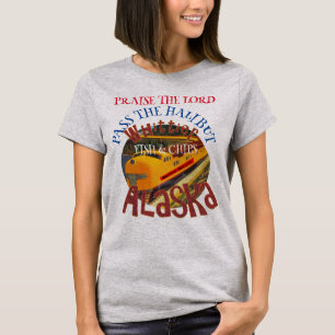 主を賛美するハリバイの魚とチップ Tシャツ