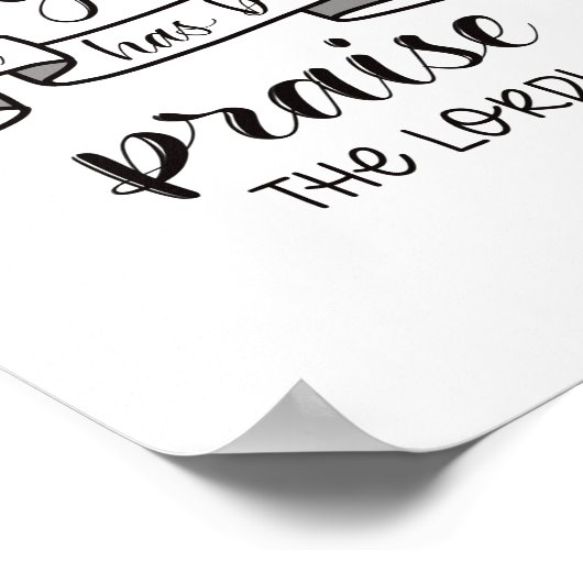 主を賛美する ポスター (角)