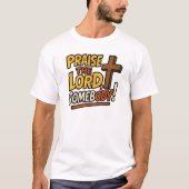 主を賛美せよ！ - クロス柄 ユニセックスTシャツ Tシャツ (正面)