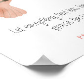 主を賛美せよ。神の聖なる詩篇１５０：６　水彩画　鳥のアート ポスター (角)