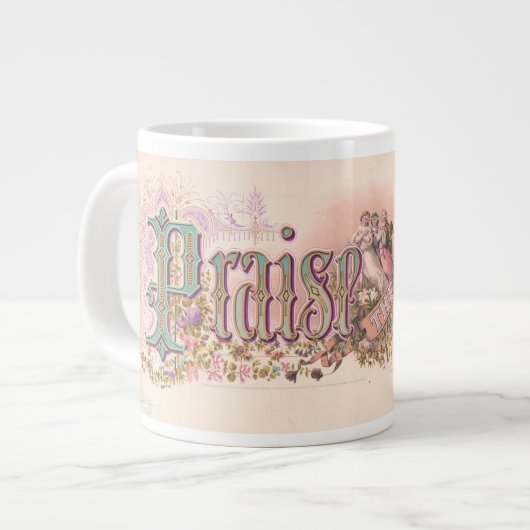 「主を賛美せよ」Pretty Pastels ジャンボコーヒーマグカップ (正面左)