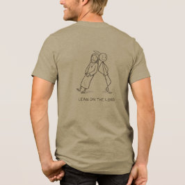「主を頼れ」面白いイエスキリスト棒人間Tシャツ トライブレンドTシャツ
