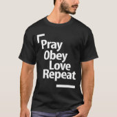 主イエスのためのキリスト教の福音と聖書のフレーズ Tシャツ (正面)