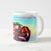 主イエスの恵みは神の民と共にある。 ジャンボコーヒーマグカップ (正面右)