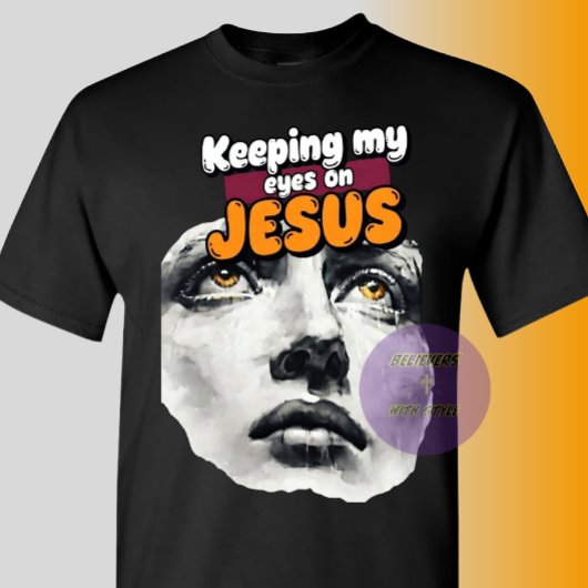 主イエスを見つめる - キリスト教 Tシャツ
