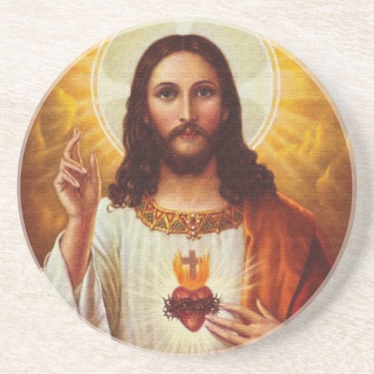 主イエス・キリストおよび神聖なハート コースター (正面)