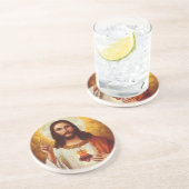 主イエス・キリストおよび神聖なハート コースター (側面)