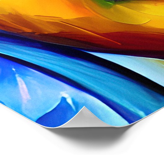 主カラフル仏絵画の微笑み仏画 ポスター (角)