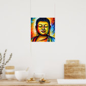 主カラフル仏 ポスター (キッチン)