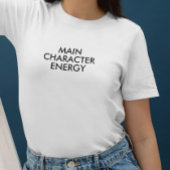 主キャラクターエネルギー | 女性のかわいい白モダン色 Tシャツ