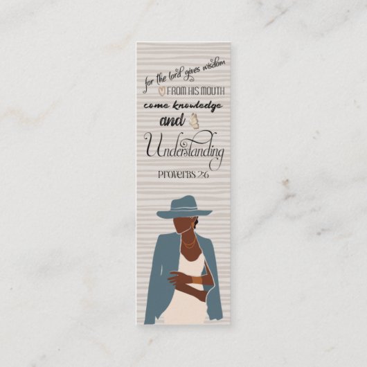 主キリスト教のテーマのブックマークで成長 スキニー名刺 (裏面)