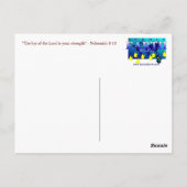 主キリスト教の葉書ネヘミヤの喜び8:10 ポストカード (裏面)