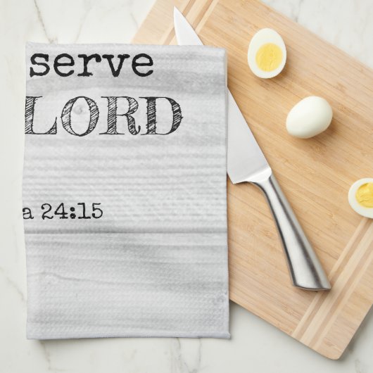 主キリスト教信者に仕え素朴る キッチンタオル (四つ折り)