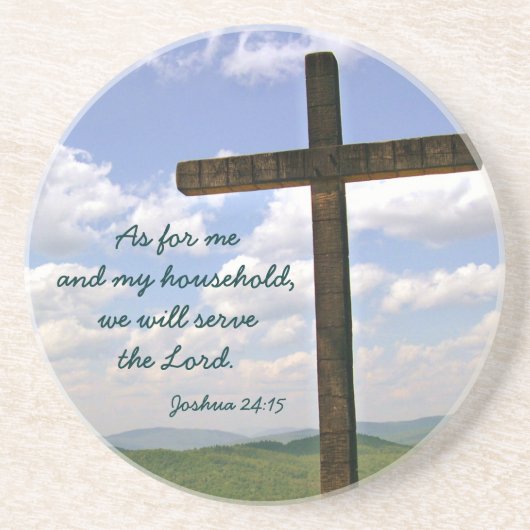 主クリスチャンのコースターを務める木製の十字 コースター (正面)