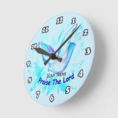 主クリスチャン時計を褒める ラウンド壁時計 (傾斜)
