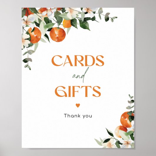 主スクイーズ柑橘類ユーカリのカードとギフト ポスター (正面)
