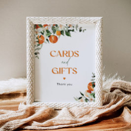 主スクイーズ柑橘類ユーカリのカードとギフト ポスター