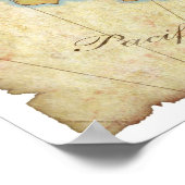 主スペインの地図 ポスター (角)