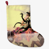 主ノートが付いているサクソフォーン ラージクリスマスストッキング (正面)