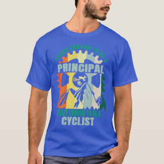 主バイクもしくは自転車に乗る人デザイン Tシャツ