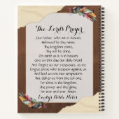 主パーソナライズされたの祈りの言葉入り手帳 ノートブック (裏面)