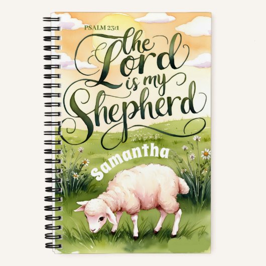 主パーソナライズされたは私の羊飼いの日記 ノートブック (正面)