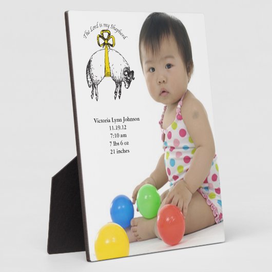 主パーソナライズされたは私の羊飼いの詩篇23 フォトプラーク (側面)