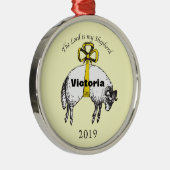 主パーソナライズされたは私の羊飼いの詩篇23 メタルオーナメント (右)