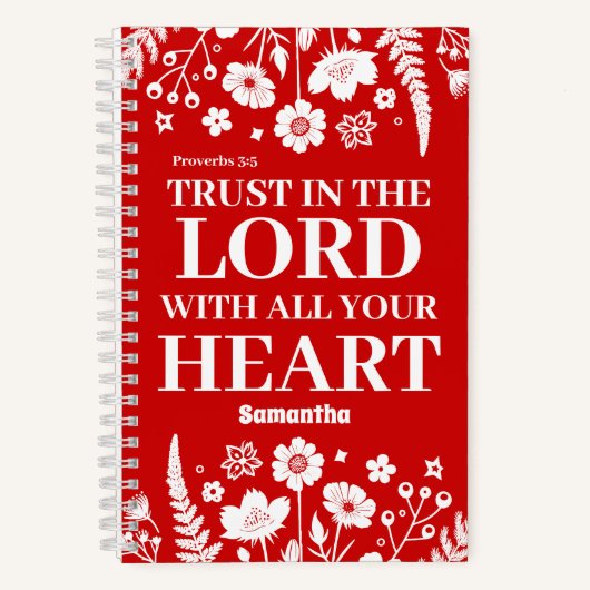 主パーソナライズされたキリスト教雑誌への信頼 ノートブック (正面)