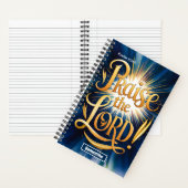 主パーソナライズされたキリスト教雑誌を賞賛する ノートブック (内側)