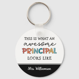 主パーソナライズされた校おもしろい長 キーホルダー