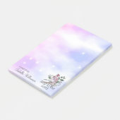 主ピンクの鳥に歌うキリスト教の水色 ポストイット (アングル)