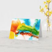 主プルーム-水彩 カード (黄色い花)