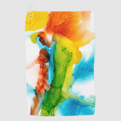 主プルーム-水彩 ゴルフタオル (正面)