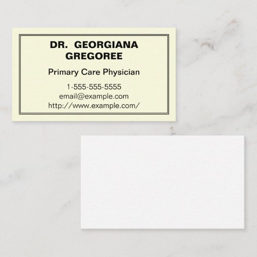 主モダン医気に者のビジネスカード 名刺 (正面/裏面)