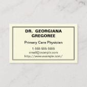 主モダン医気に者のビジネスカード 名刺 (正面)