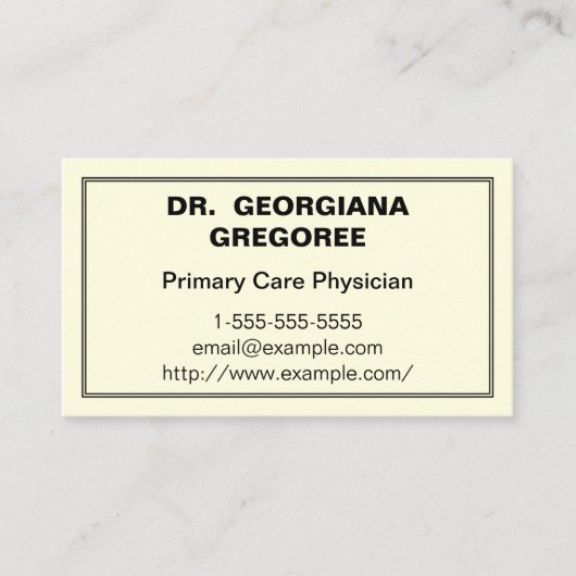 主モダン医気に者のビジネスカード 名刺 (正面)