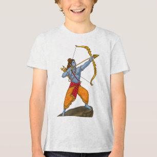 主ラーマTシャツ - シュリ・ラーム ヒンズー教 敬虔なアート トライブレンドＴシャツ